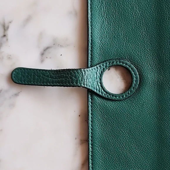 RARE: Hermes Paris Dogon Long Green Wallet - Picture 13 of 15